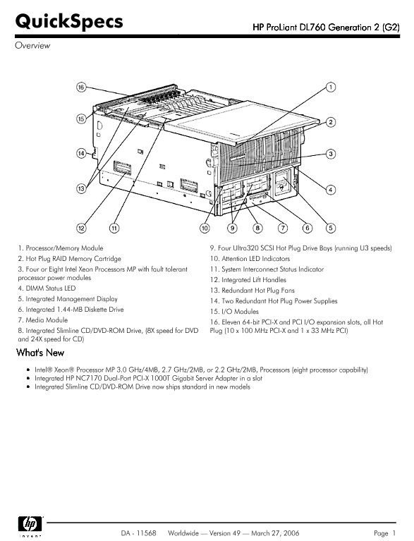 HP ProLiant DL760 Generation 2 (G2) thumbnail