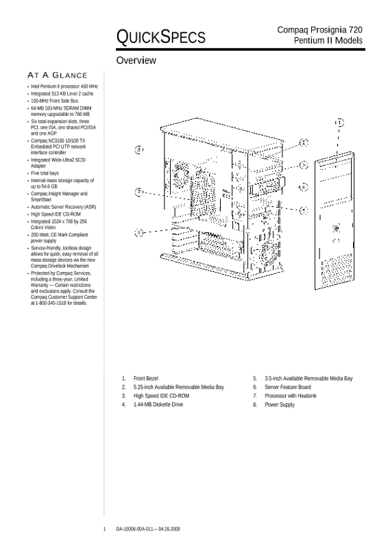 Compaq Prosignia 720 Pentium II Models thumbnail