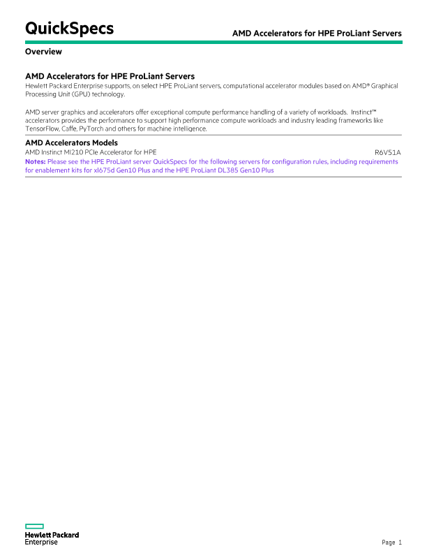 AMD Accelerators For HPE ProLiant Servers thumbnail