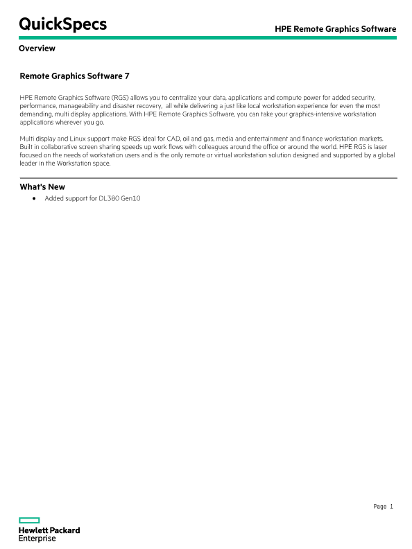 HPE Remote Graphics Software thumbnail