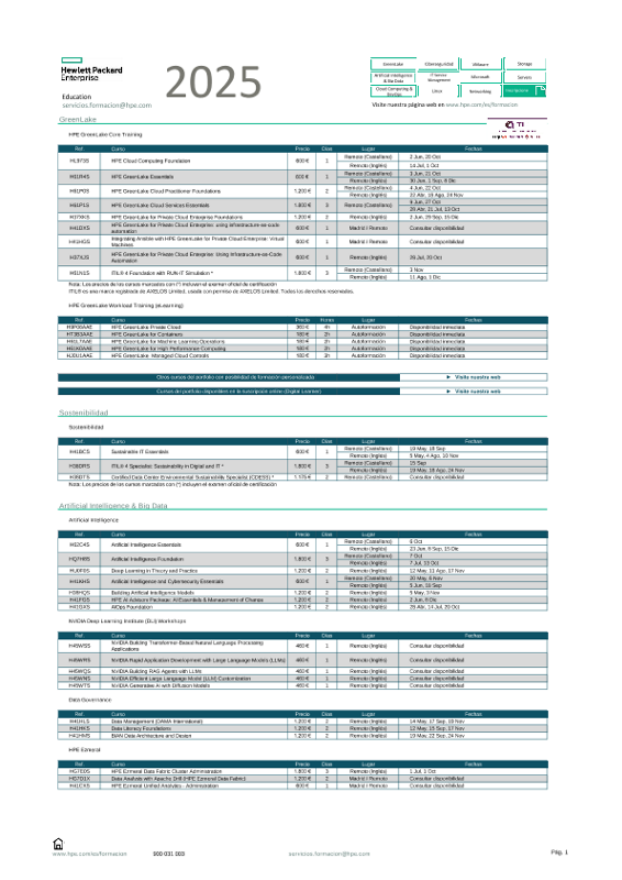Calendario de HPE Education 2025 thumbnail
