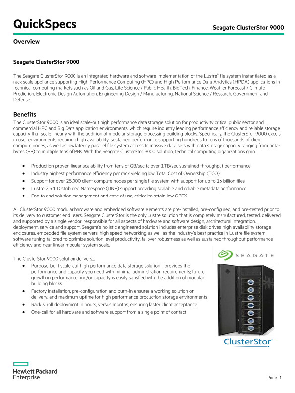 Seagate ClusterStor 9000 thumbnail