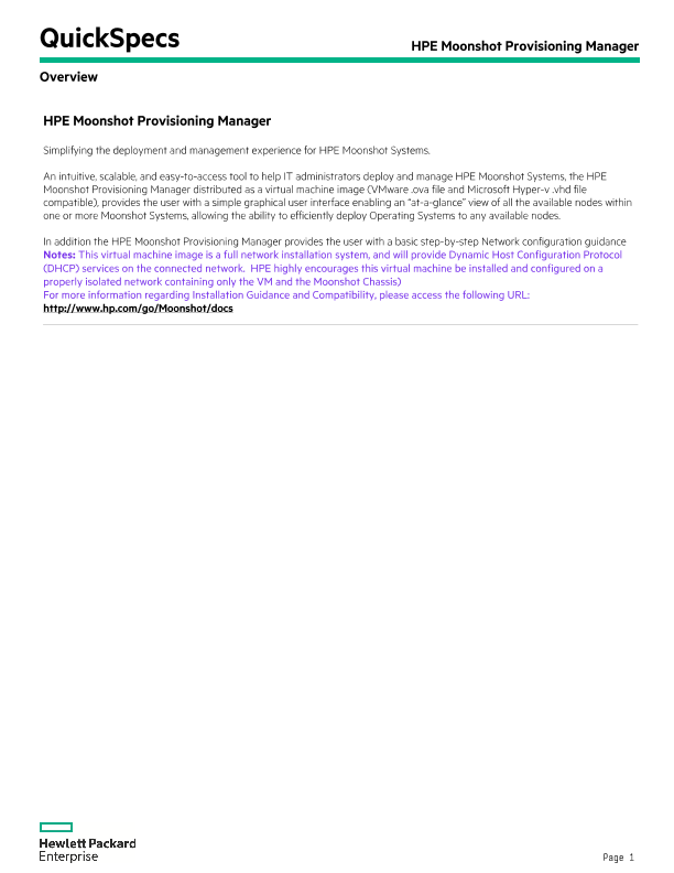 HPE Moonshot Provisioning Manager thumbnail