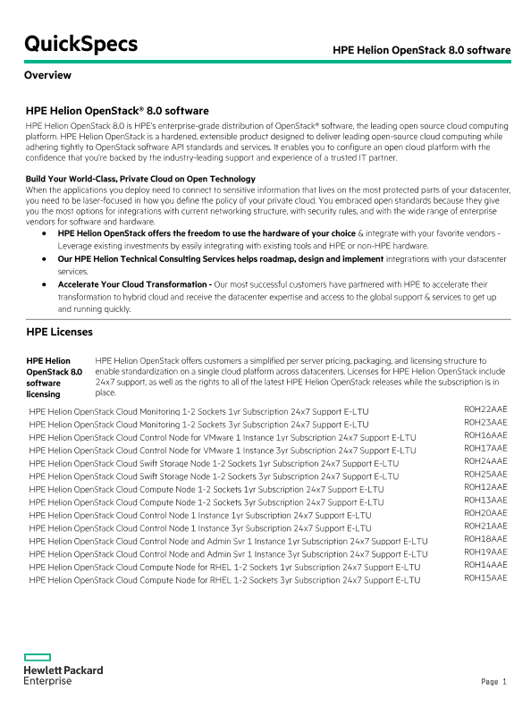 HPE Helion OpenStack 5.0 software thumbnail
