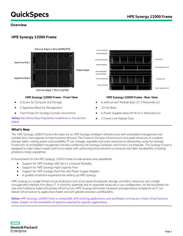 HPE Synergy 12000 Frame thumbnail