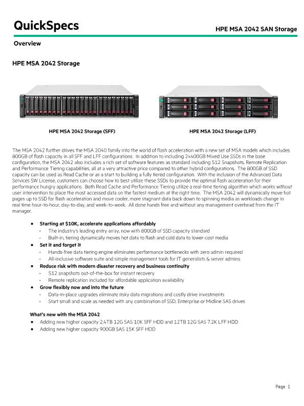 HPE MSA 2042 SAN Storage thumbnail