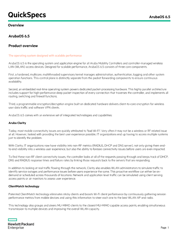 ArubaOS 6.5 thumbnail