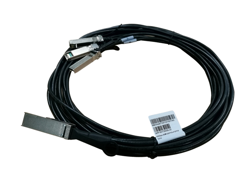 HPE X240 QSFP28 4xSFP28 5m Direct Attach Copper Cable, JL284A