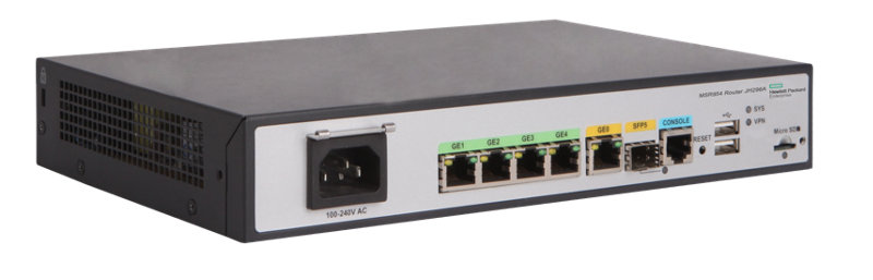 HPE MSR954 1GbE SFP 2GbE-WAN 4GbE-LAN CWv7 Router, JH296A