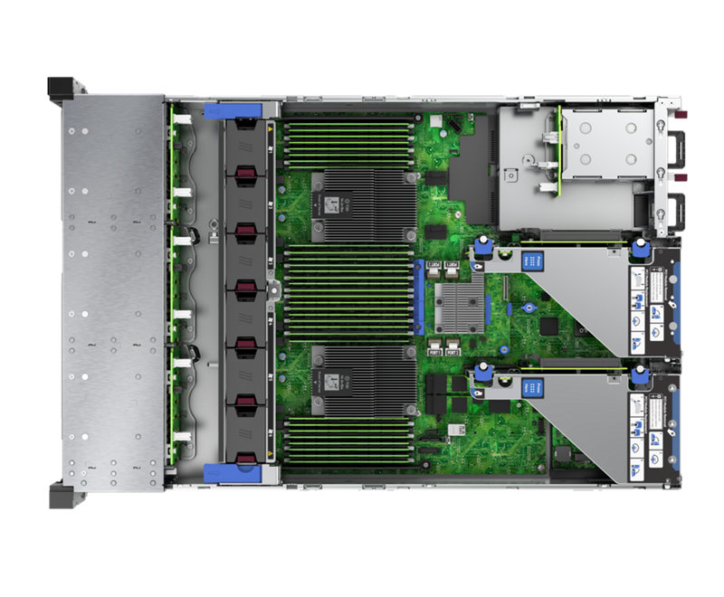 HPE ProLiant DL385 Gen10 - Top Down Interior