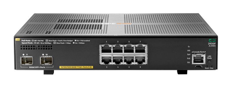 HPE Aruba Networking 2930F 8G PoE+ 2SFP+ Switch | HPE Store US