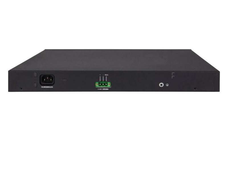 HPE 5130-24G-PoE+-2SFP+-2XG (370W) EI Switch, back facing