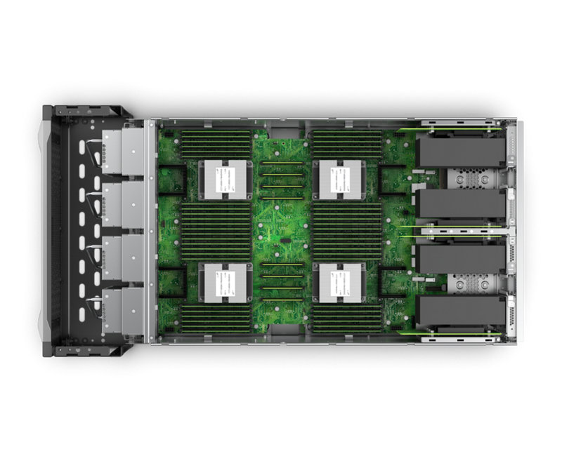 HPE Superdome Flex Server - Top Down Interior