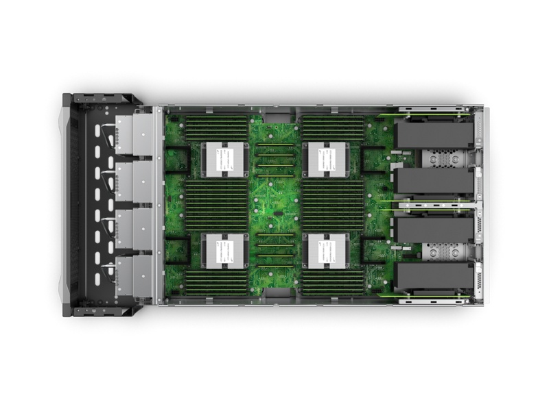 HPE Superdome Flexサーバー Top view open