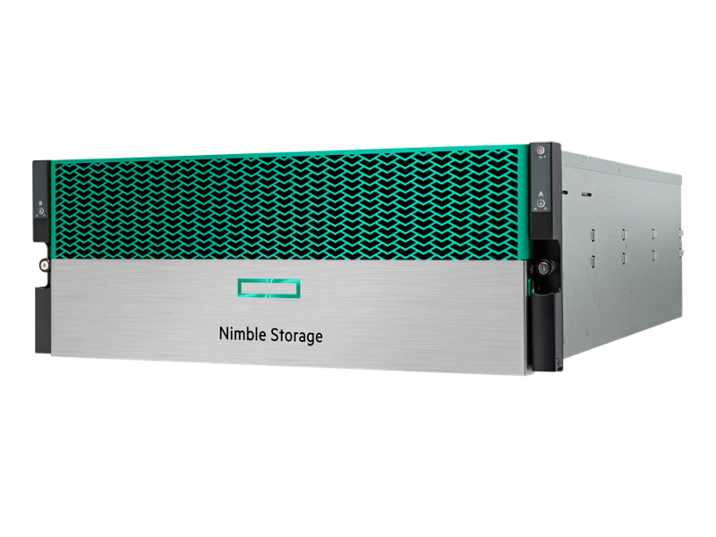 HPE Nimble Storage AF60 全闪存双控制器 10GBASE-T 双端口按订单配置基本阵列 Left facing