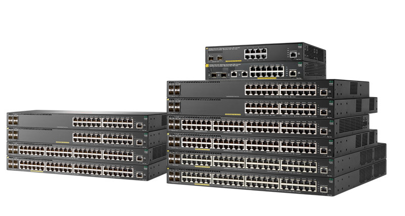 Aruba 2930F series switch family photo