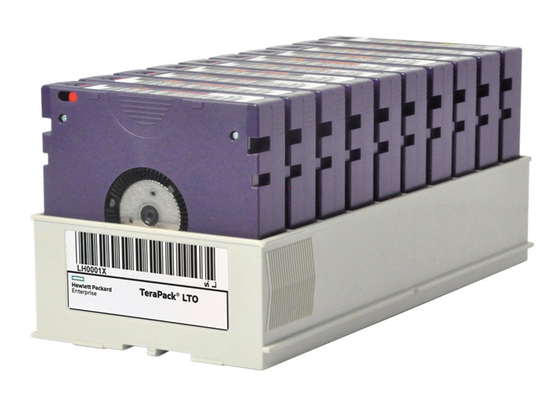 HPE LTO-7 Non Custom Labeled Terapack, 10 Certified CarbideClean Data Tapes