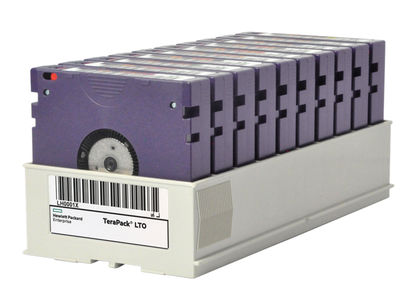 HPE LTO-7 Non Custom Labeled Terapack, 10 Certified CarbideClean Data Tapes
