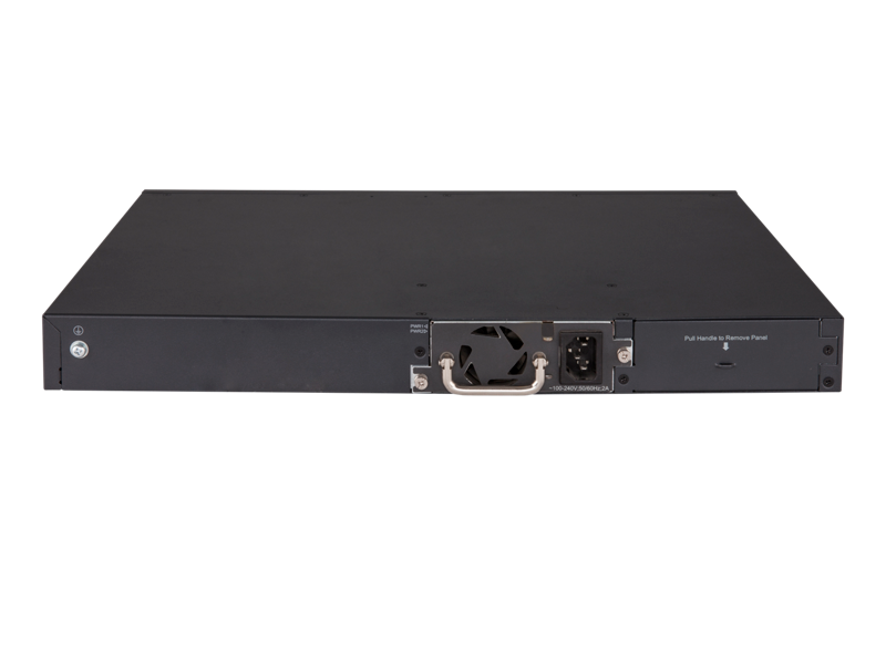 HPE FlexNetwork 5130 24G SFP 4SFP+ EI Switch - rear facing