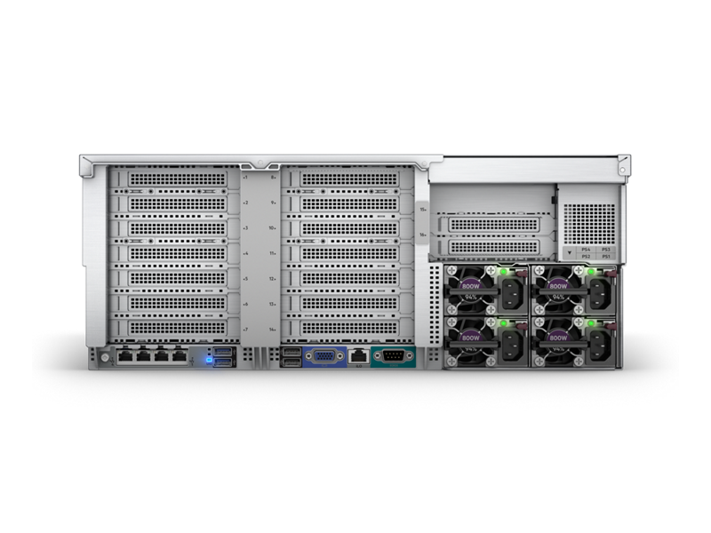 HPE ProLiant DL580 Gen10 6230 2.1GHz 20 核 4P 256GB-R 8SFF 4x1600W 冗余电源服务器 Rear facing