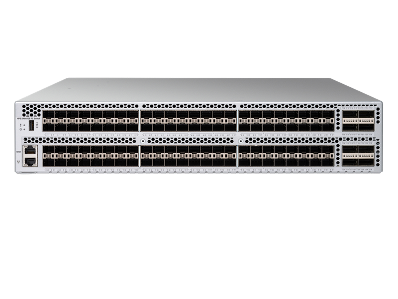 HPE SN6650B 32Gb 128/96 Power Pack+ 96-port 32Gb Short Wave SFP+ Integrated Fibre Channel Switch Center facing