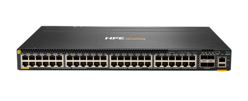 HPE Aruba Networking CX 6300M 48‑port 1GbE Class 4 PoE and 4‑port