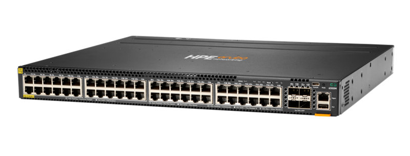 Aruba 6300M 48-port 1GbE Class 4 PoE and 4-port SFP56 Switch