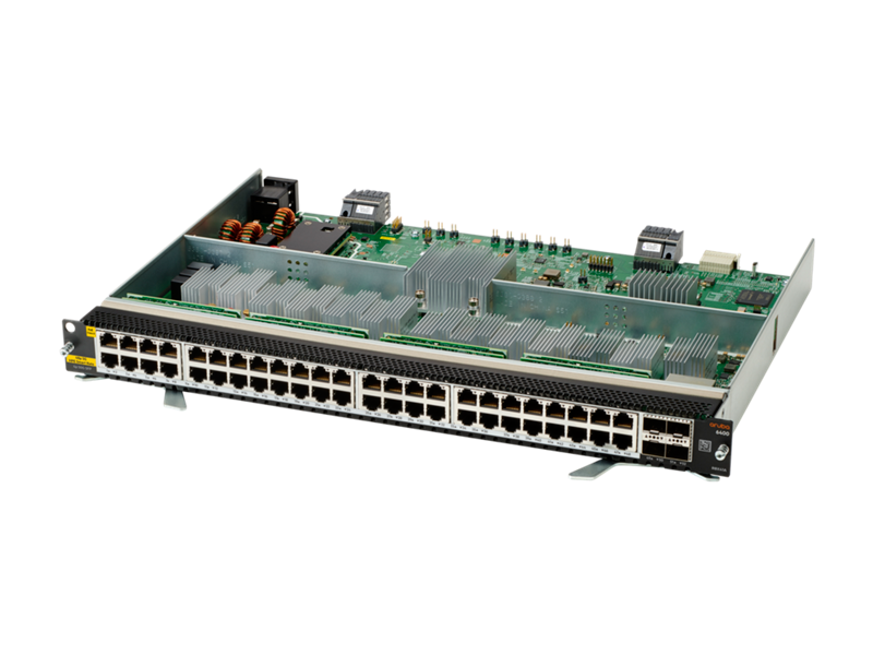 Aruba 6400 48-port HPE Smart Rate 1/2.5/5GbE Class 6 PoE and 4-port SFP56 Module