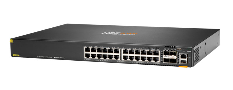 HPE Aruba Networking 6300F 24-port 1GbE Class 4 PoE and 4-port SFP56 Switch