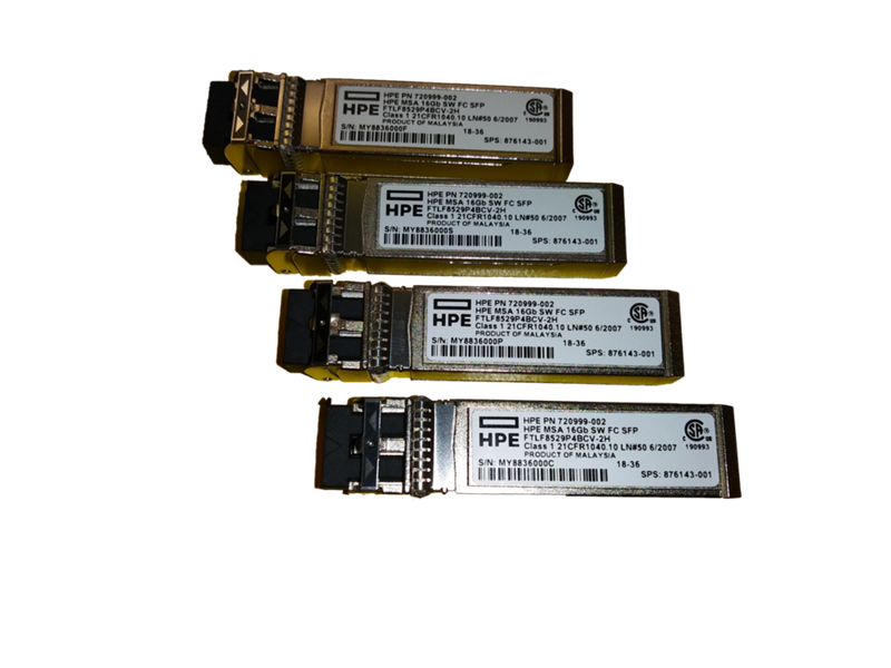 4-PACK TRANSCEIVER HPE MSA 16GB SHORT WAVE FIBRE CHANNEL SFP 