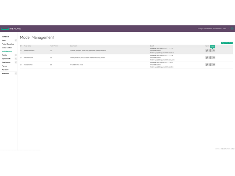 HPE Machine Learning Ops Software HPE Machine Learning Ops Software