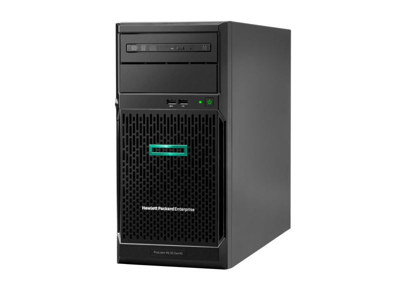 HPE ProLiant ML30 Gen10 E-2224 1P 16GB-U S100i 8SFF 1x500W RPS Server | HPE  Store US