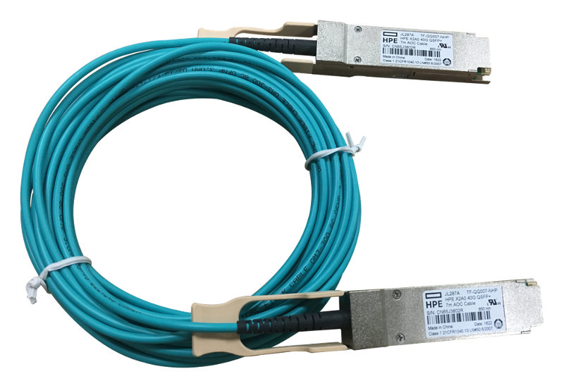 HPE X2A0 40G QSFP+ to QSFP+ 7m Active Optical Cable, JL287A