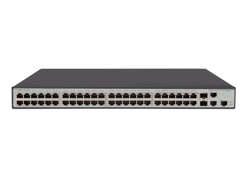 HPE OfficeConnect 1950 48G 2SFP+ 2XGT 交换机 Center facing