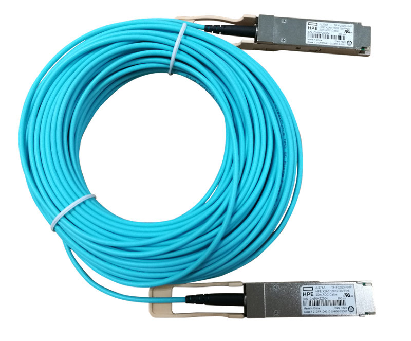 HPE X2A0 100G QSFP28 to QSFP28 20m Active Optical Cable, JL278A