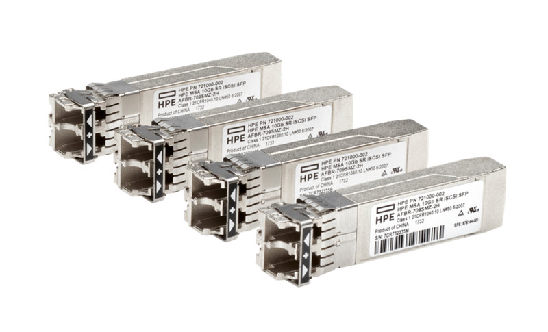 HPE MSA 10Gb Short Range iSCSI SFP+ 4-pack Transceiver