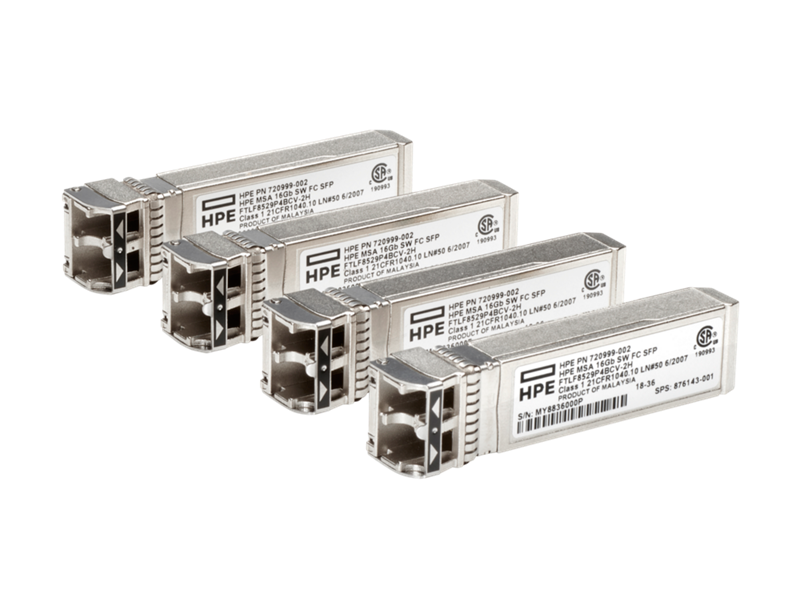 HPE MSA 16Gb Short Wave Fibre Channel SFP+ 4‑pack Transceiver