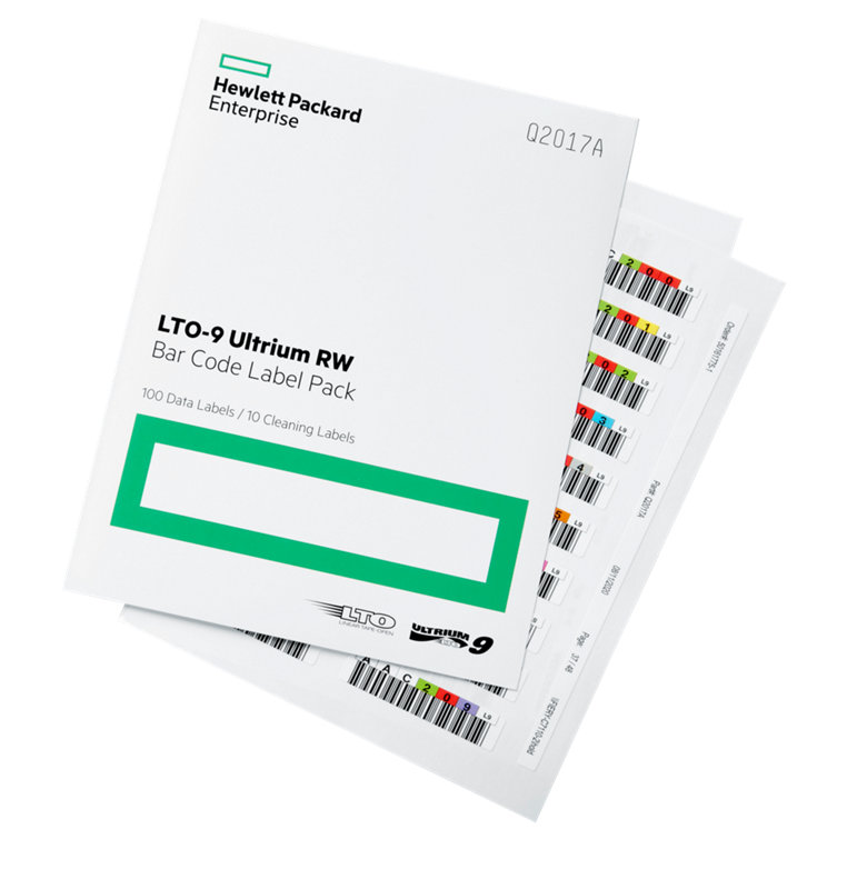 HPE LTO-9 Ultirum RW Bar Code Label Pack