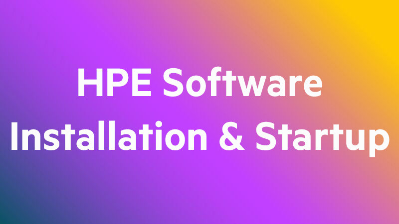 Software Installation & Startup