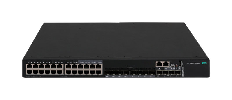 HPE FlexNetwork 5520HI 24G 4SFP+ 24 10/100/1000BASE-T 4 10G/1G BASE-X SFP+ 1 Exp 2 PS Slot Switch