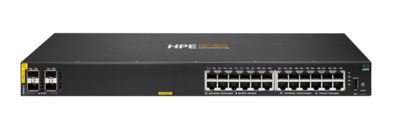 Aruba 6000 24G Class4 PoE 4SFP 370W Switch | HPE Store Singapore