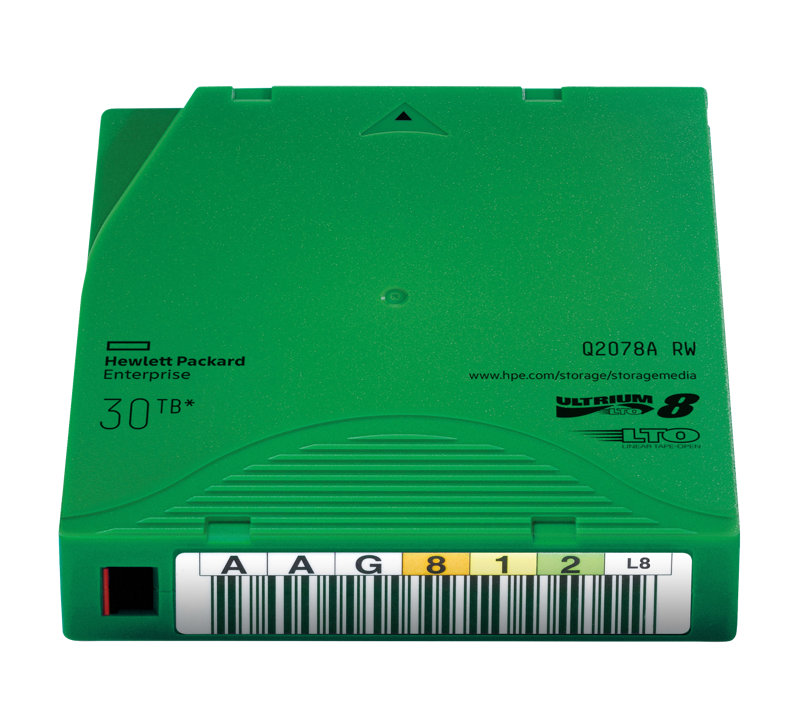 HPE LTO-8 Ultrium 30TB RW Custom Labeled Library