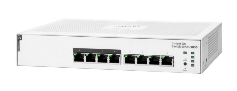 HPE Networking Instant On Switch series1830 8G 4p Class4 PoE 65W