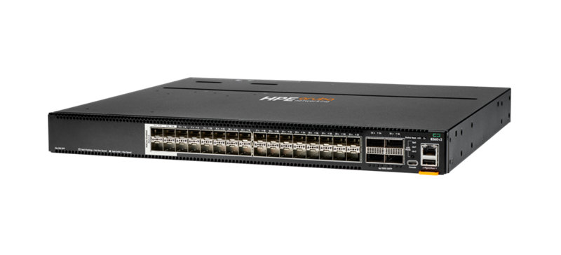 HPE Aruba Networking 8360-32Y4C v2 32p 25G SFP/+/28 4 Sec 4p 100G QSFP+/28 Front-to-Back 3 Fans 2 AC Bundle