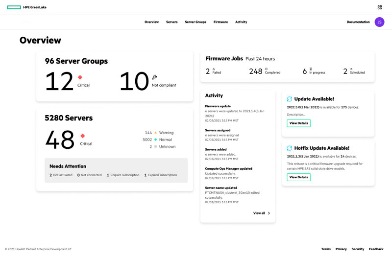 HPE GreenLake for Compute Ops Management