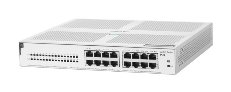 HPE Networking Instant On Switch series 1430 16G Class4 PoE 124W