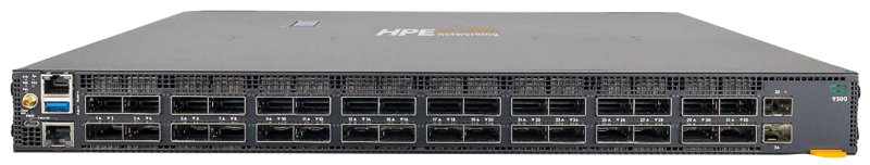 HPE Aruba Networking 9300‑32D 32p QSFP‑DD 2p 10G SFP+ Back