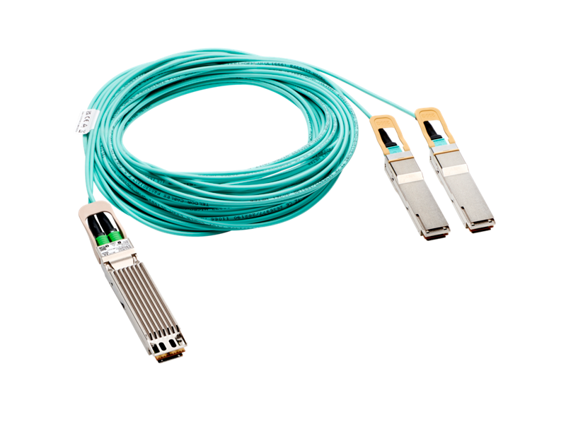 HPE InfiniBand HDR OSFP to 2xQSFP56 10m Splitter Active Optical Cable