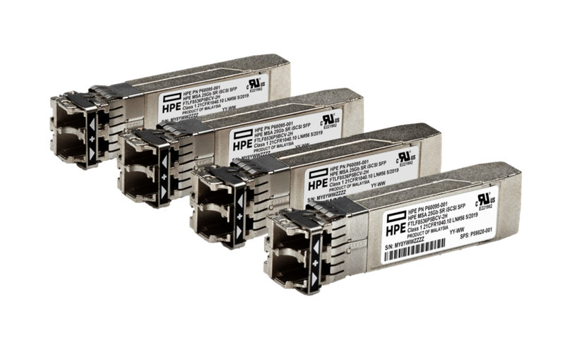 HPE MSA 25Gb SFP28 Short Range 4‑pack iSCSI Transceiver