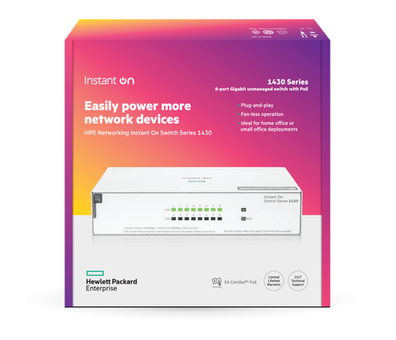 Aruba Instant On 1430 8-port PoE switch